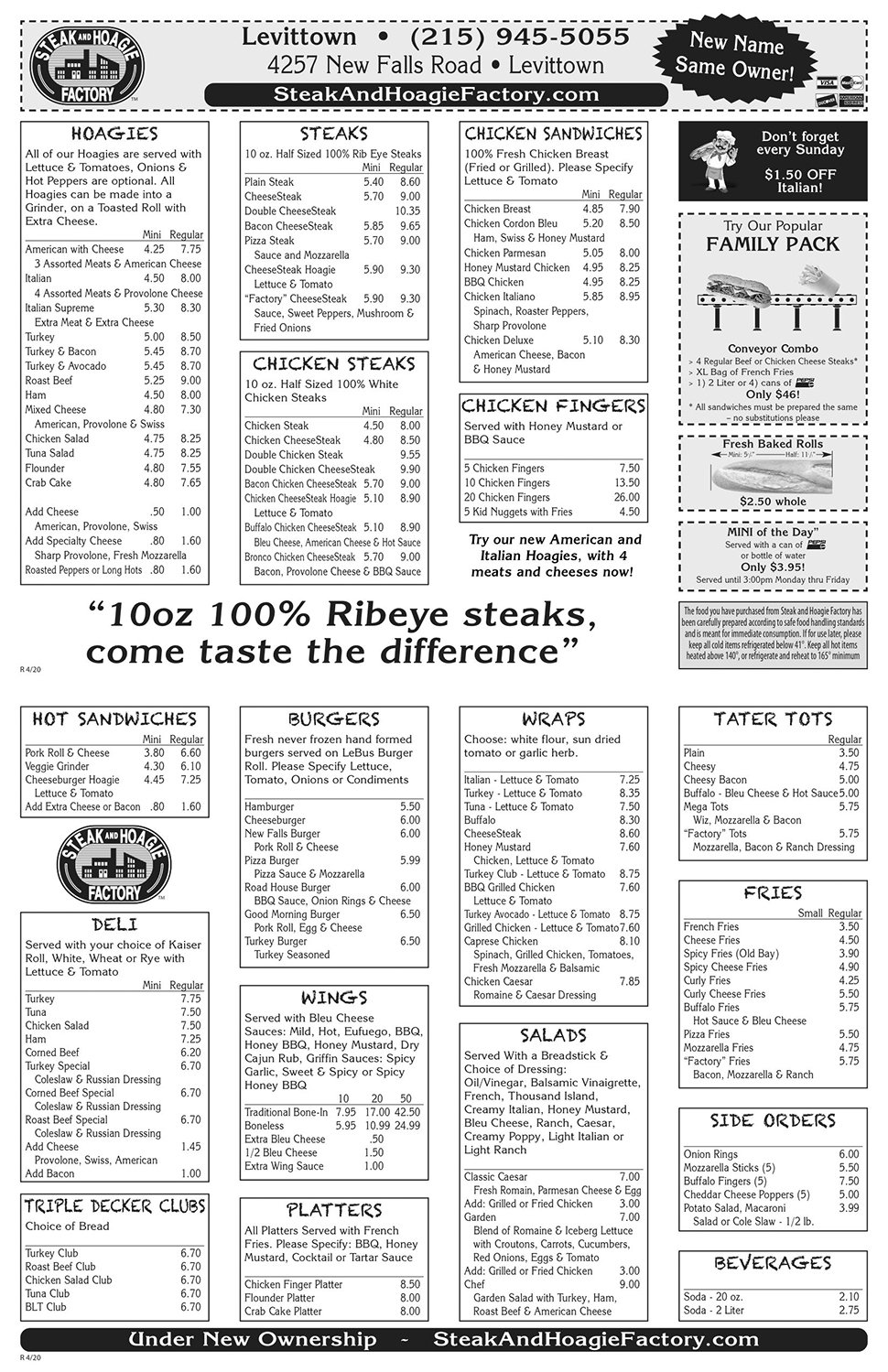 Steak and Hoagie Factory storeslevittown